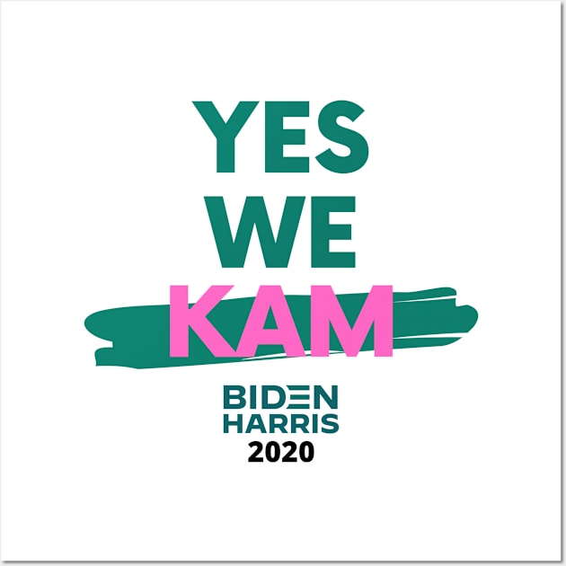 Biden Harris 2020 AKA BH2020 Pink + Green T-Shirt Wall Art by ShopFreeThePeople